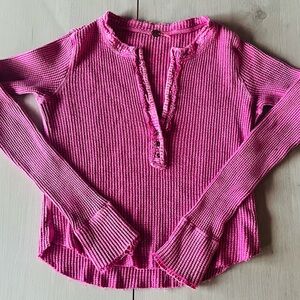 Free People Ribbed Long Sleeve Top